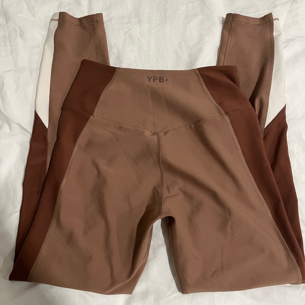 YPB Brown Colorblock Leggings